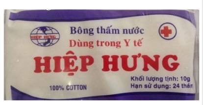 Bông y tế thấm nước Hiệp Hưng 10g
