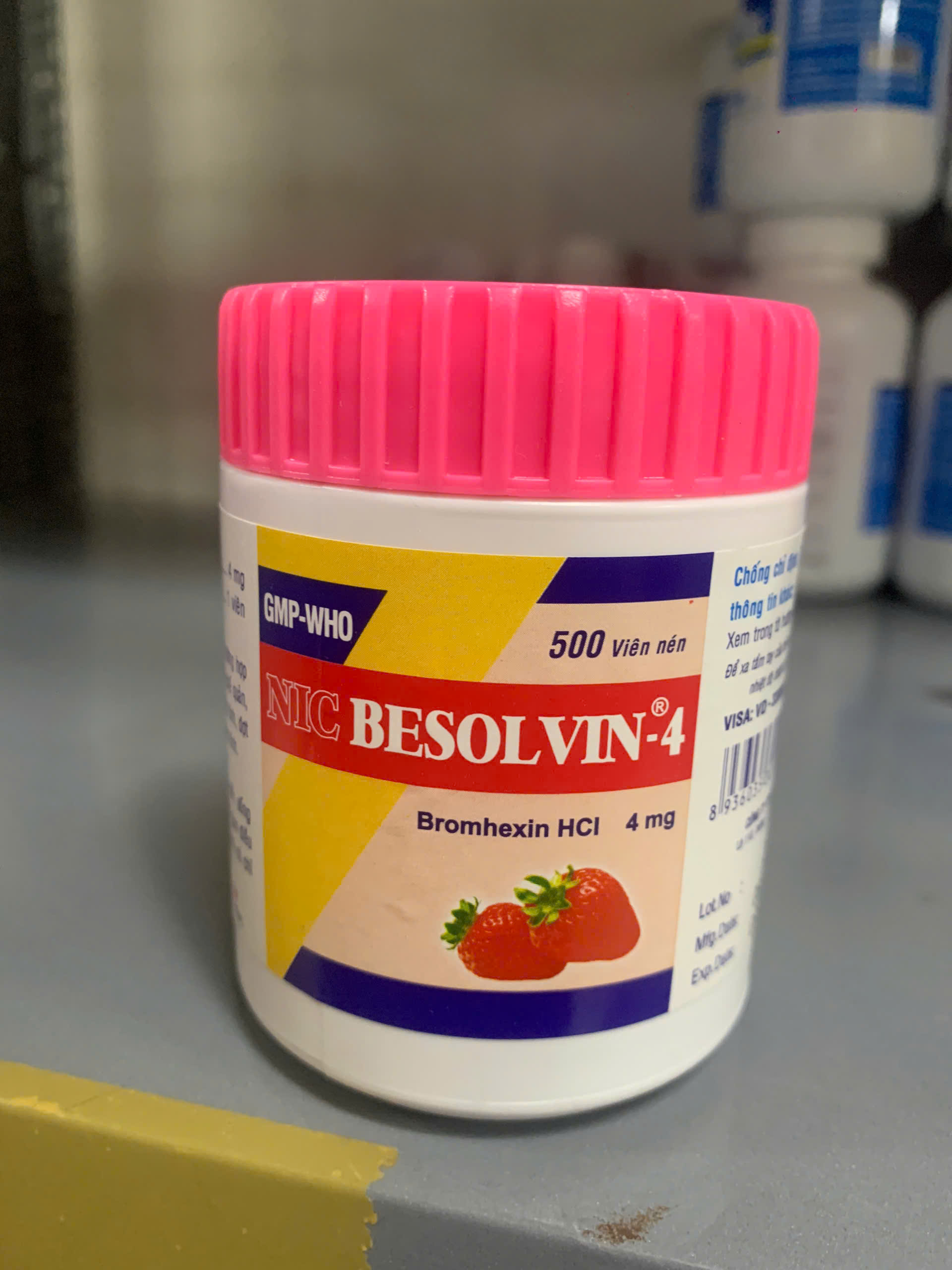 BESOLVIN 4_NIC PHARMA_Brommhexin 4mg_Lọ/500V NÉN ngọt