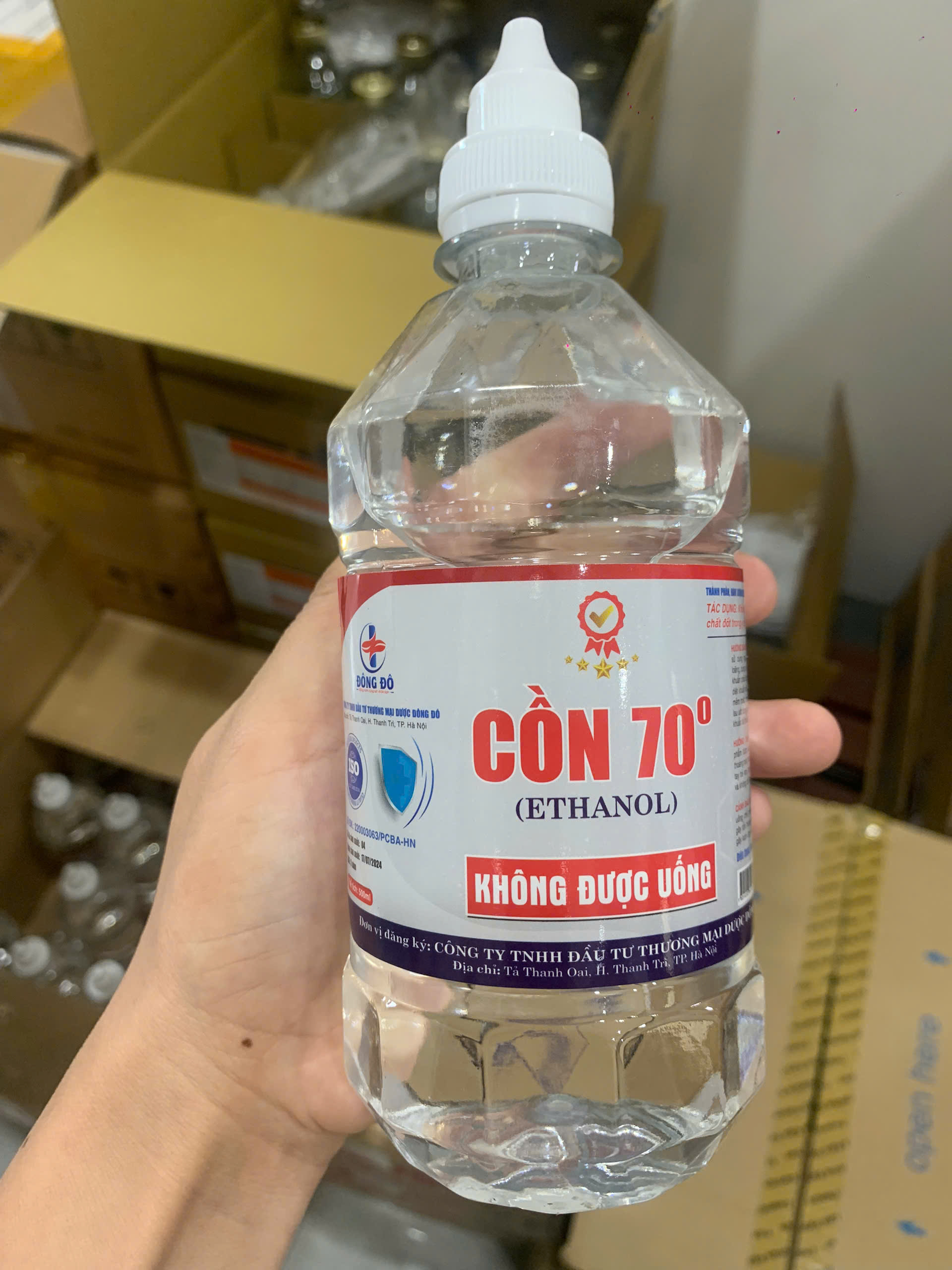 Cồn 70 độ Ethanol 500ml HTC