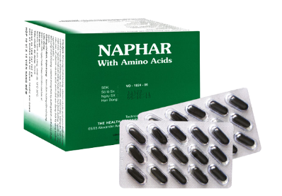 Thuốc bổ sung vitamin Naphar With Amino Acids hộp 10 vỉ x 15 viên