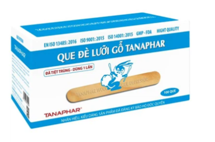 Que đè lưỡi gỗ Tanaphar dùng để khám miệng, lưỡi, họng (100 que)