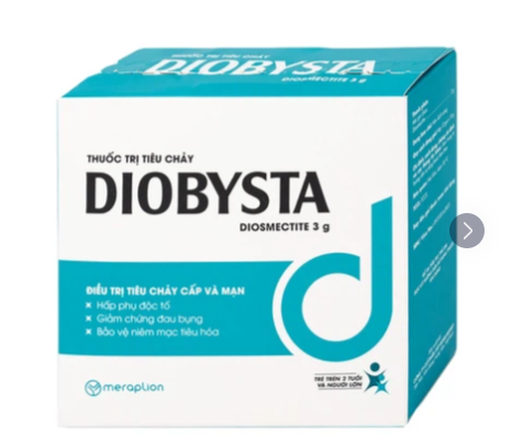 Thuốc Diobysta Merap điều trị tiêu chảy cấp và mạn (12 gói)