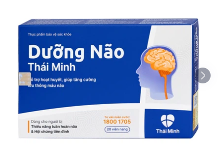 Viên uống Dưỡng Não Thái Minh hỗ trợ hoạt huyết, tăng cường lưu thông máu não (2 vỉ x 10 viên)