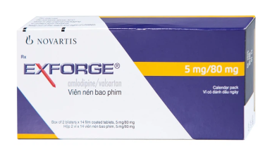 Thuốc Exforge 5mg/80mg Novartis (2 vỉ x 14 viên)