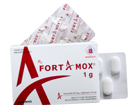 Fortamox 1g Hộp/2 vỉ x7 viên