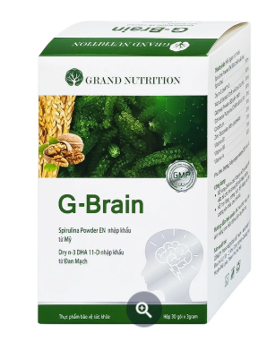 Cốm Trí Não G-Brain 3g Grand Nutrition bổ sung DHA và các vitamin hỗ trợ phát triển não bộ cho trẻ (30 gói)