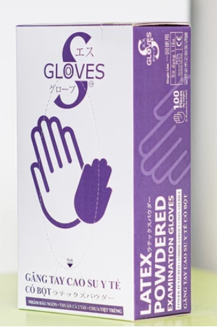 Găng Tay Cao Su Y Tế Có Bột SGLOVES 50đôi/1hộp Size S