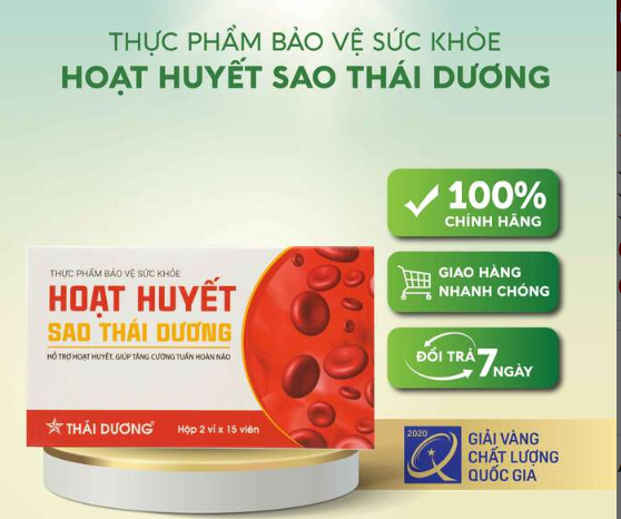 Hoạt Huyết Sao Thái Dương Hộp/30 viên