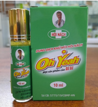 Dung dịch khử mùi hôi nách Oh Yeah hộp 1 chai 10ml