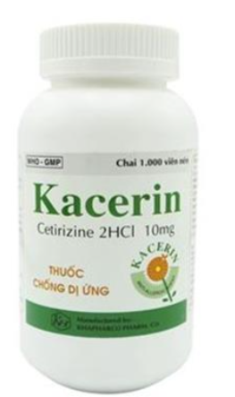 Kacerin Cetirizin 10mg (C/1000v) Khánh Hòa