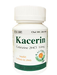Kacerin cetirizine 10mg khapharco (c/500v)