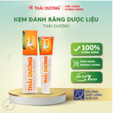 Kem đánh răng dược liệu Thái Dương Tuýp 150gr Chính Hãng