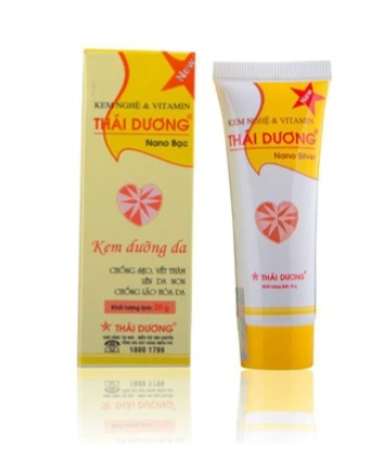 Kem nghệ và vitamin Thái Dương Nano Bạc dưỡng da, nhanh liền sẹo, mờ vết thâm, nám (20g)