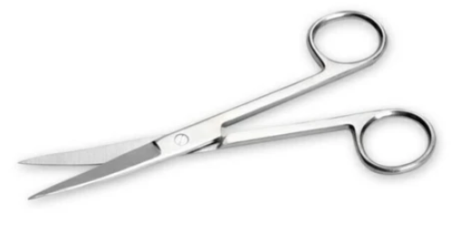 Kéo thẳng nhọn y tế 10cm.