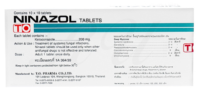 Thuốc Ninazol, Hộp 10 vỉ x 10 viên