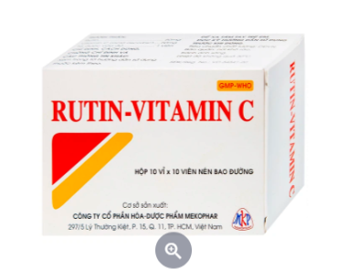 Thuốc Rutin-Vitamin C Mekophar (10 vỉ x 10 viên)