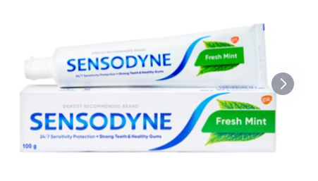Kem đánh răng Sensodyne Fresh Mint bạc hà the mát, bảo vệ răng ê buốt mỗi ngày (100g)