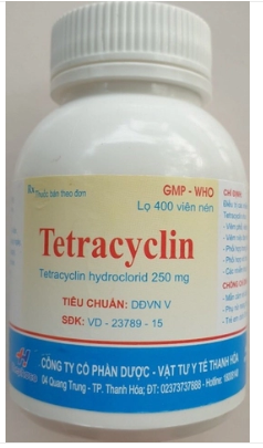 Tetracyclin 250mg lọ 400 viên nén Thanh Hóa