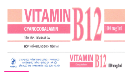 Dung dịch tiêm Vitamin B12 1000 mcg (TW1) hộp 10 ống x 1ml
