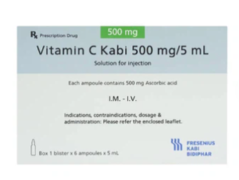 Thuốc tiêm Vitamin C Kabi 500mg/5ml (1 vỉ x 6 ống )