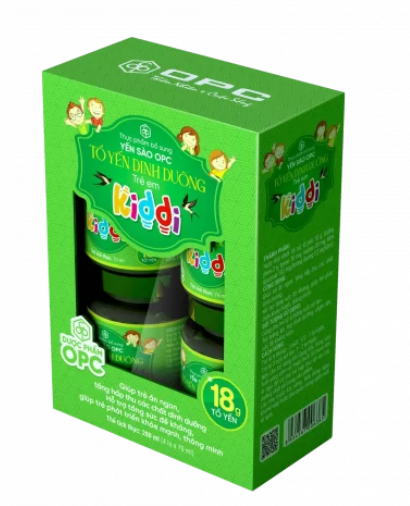YẾN SÀO OPC - TỔ YẾN DINH DƯỠNG TRẺ EM (KIDDI) Hộp/4 lọ x70ml