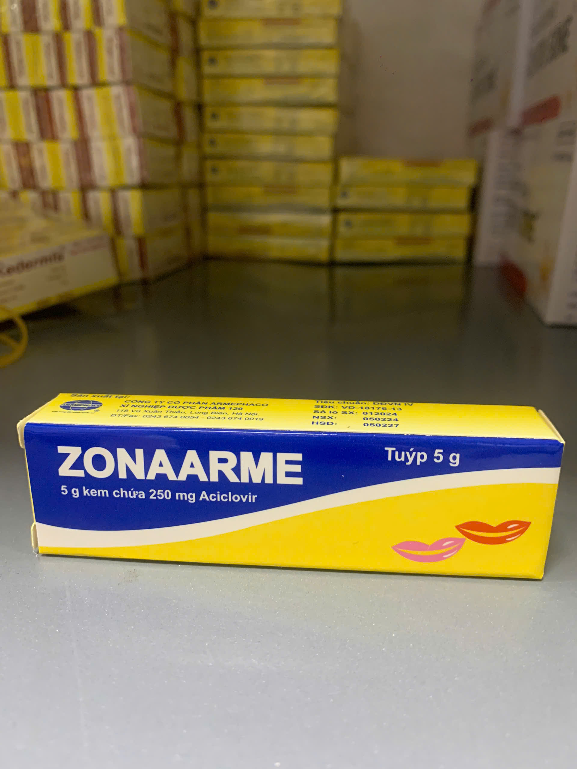 Acyclovir hình môi (Zonaarme) 5g