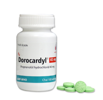 Dorocardyl 40mg trị tăng huyết áp, đau thắt ngực chai 100 viên