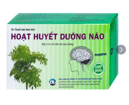 Thuốc Hoạt Huyết Dưỡng Não Phúc Vinh (5 vỉ x 20 viên)