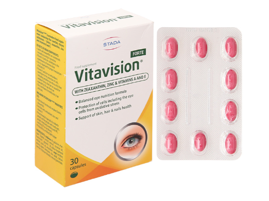 Stada Vitavision Forte bổ sung dưỡng chất cho mắt hộp 30 viên