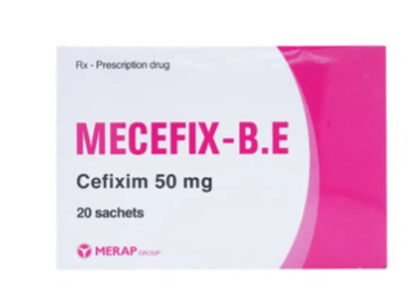 Cốm pha hỗn dịch uống Mecefix-B.E 50mg Merap điều trị viêm tai giữa, viêm xoang (20 gói)