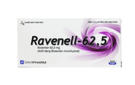 Thuốc Ravenell-62.5 Davipharm điều trị tăng áp lực động mạch phổi tiên phát (4 vỉ x 14 viên)