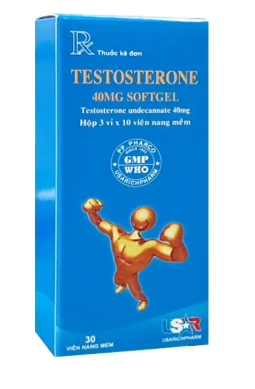 Testosterone 40mg Softgel Usarichpharm 3 vỉ x 10 viên