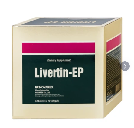 Viên uống Livertin-EP Novarex bổ sung vitamin B1, B6, B12, niacin, canxi pantothenat cho cơ thể (10 vỉ x 10 viên)