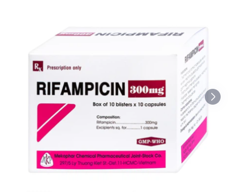Thuốc Rifampicin 300mg Mekophar điều trị lao, phong (10 vỉ x 10 viên)
