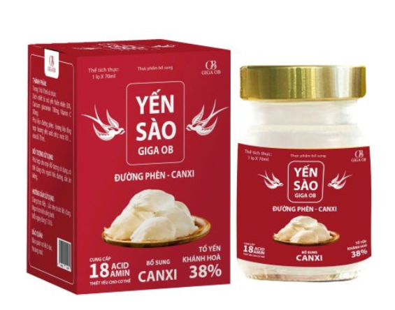 Yến sào đường phèn- canxi GIGA OB