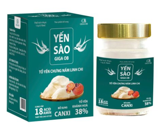 Yến sào tổ yến chưng nấm linh chi GIGA OB