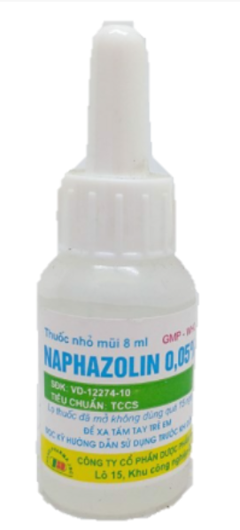 Thuốc nhỏ mũi Naphazolin 0.05% Hanoi pharma điều trị nghẹt mũi, sổ mũi, viêm mũi