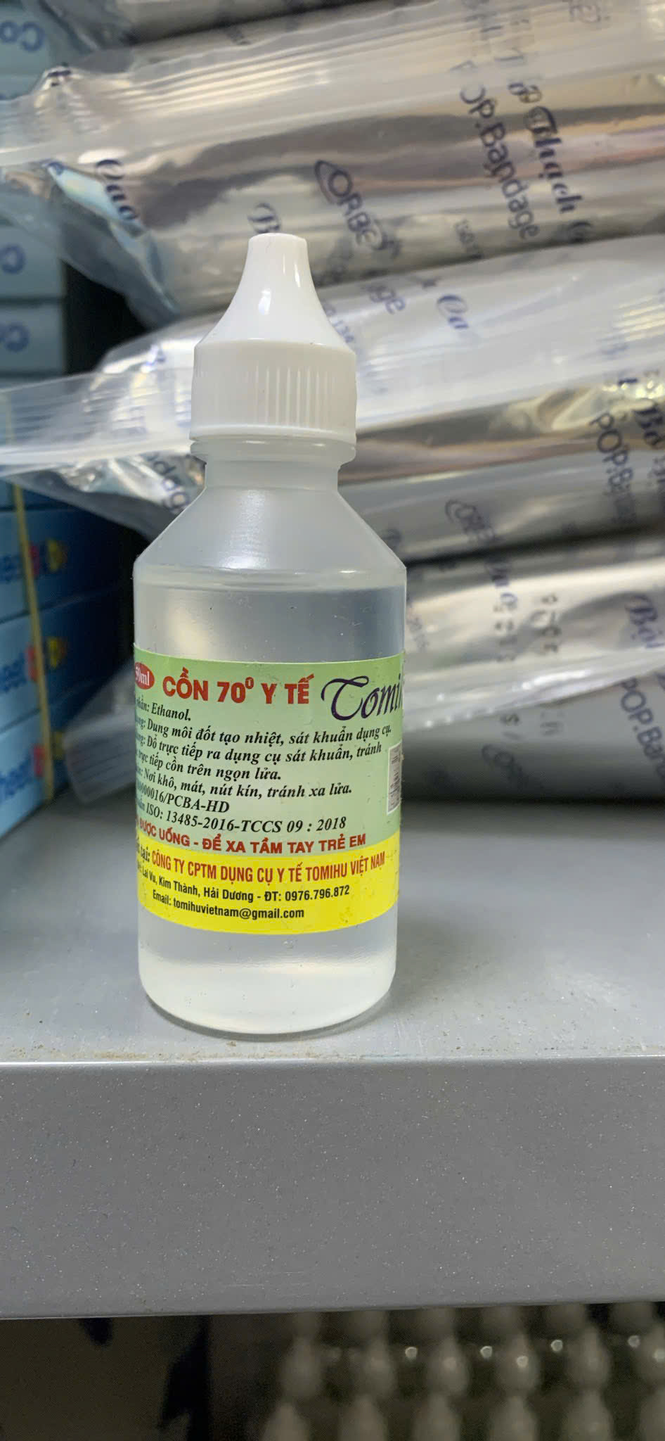 Cồn Ethanol 70 độ HTC chai 50ml