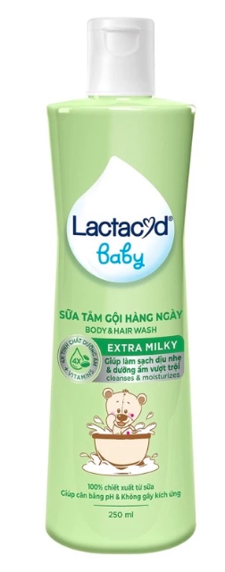 sữa tắm Lactacid 250ml xanh lá