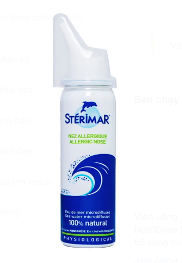 Dung dịch xịt mũi Stérimar Allergic Nose 50ml hỗ trợ điều trị viêm mũi dị ứng cho trẻ từ 6 tháng - người lớn