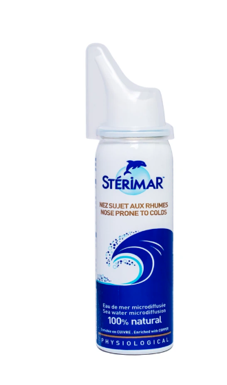 Dung dịch xịt mũi Stérimar Nose Prone To Colds 50ml làm sạch, loại bỏ bụi bẩn niêm mạc mũi cho trẻ từ 6 tháng - người lớn