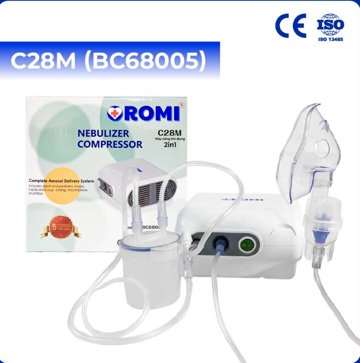 C28M - Máy Xông Khí Dung Và Hút Mũi - Dòng CHUYÊN XÔNG Tích Hợp Hút 2 Trong 1)