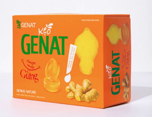 Kẹo Genat Gừng (Hộp 100 viên)