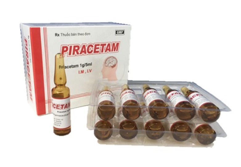 Piracetam 1g/5ml TQ( Hộp/10 ống nâu)