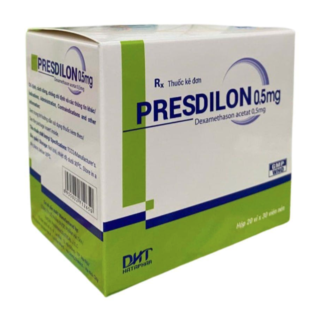 Presdilon 0,5mg Hà tây Hộp 20 vỉ x 30 viên