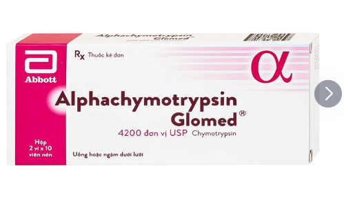 Alphachymotrypsin Glomed Abbott (2 vỉ x 10 viên)
