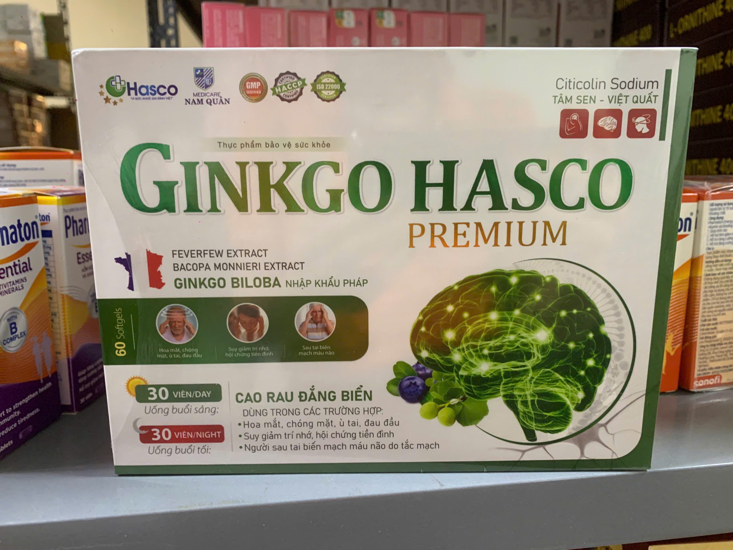 Hoạt huyết dưỡng não Ginkgo Hasco Premium