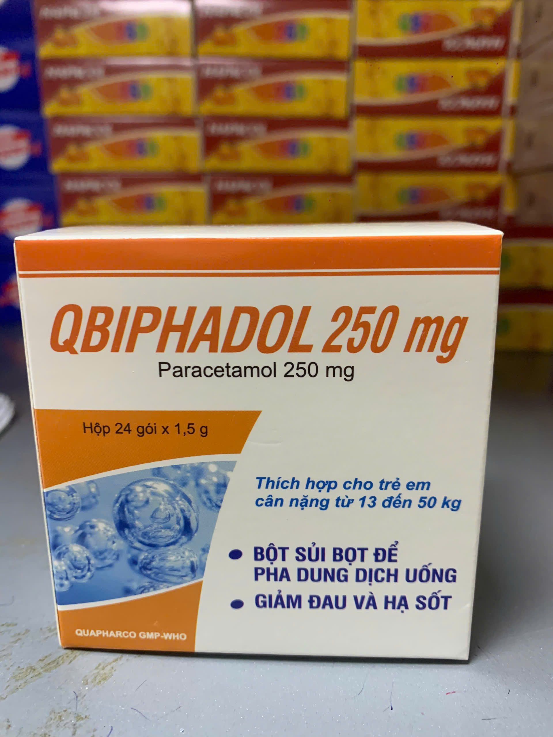 QBI-phadol 250mg ( H/24 gói)- Quảng Bình