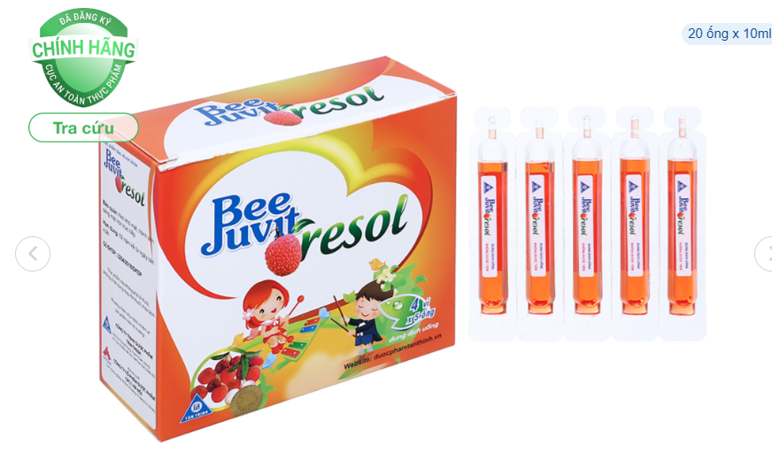Beejuvit Oresol 10ml Hộp 20 Ống 10ml CPC1