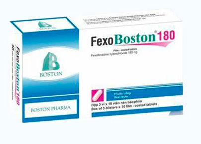 FexoBoston 180mg trị viêm mũi dị ứng, mày đay (3 vỉ x 10 viên)